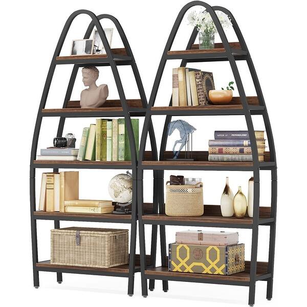 5Tier Bookshelf, 69" Tall Display Shelf for Living Room Bedroom Bed